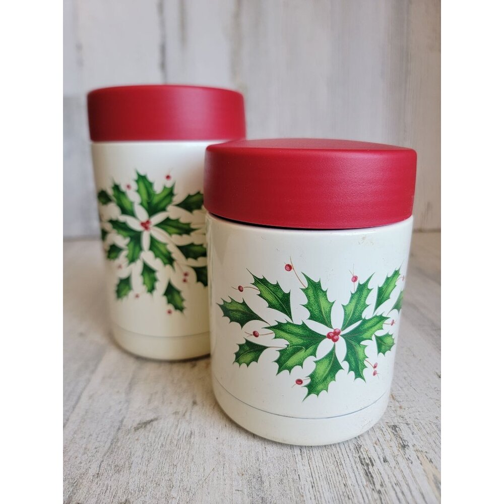 Lenox small food insulated container set mistletoe‎ Xmas kitchen